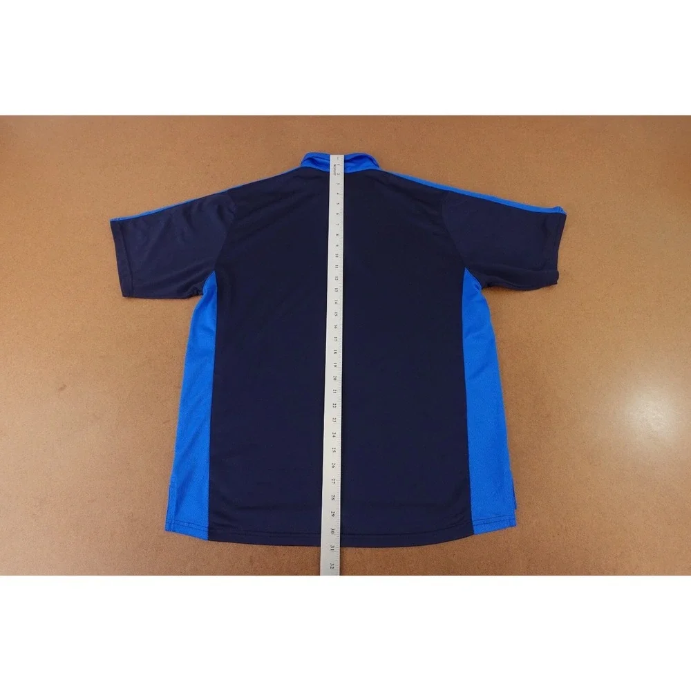 Nike Dri Fit Men's Size XL Blue Colorblock Short Sleeve Polo Shirt